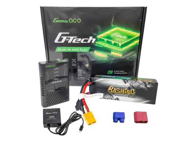 Gens Ace 5200mAh 2S 35C Lipo + iMars mini 60W Charger [Set]