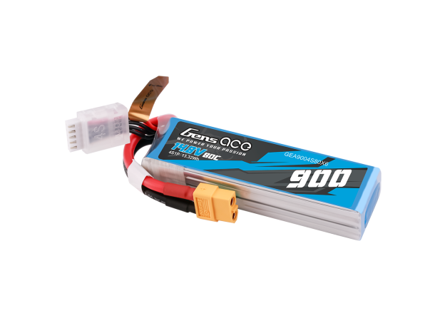 Gens ace 900mAh 4S 80C 14.8V LiPo Batarya | XT60 Konnektör | Air Classic (Non-G-Tech)