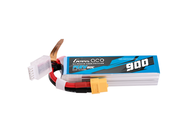 Gens ace 900mAh 4S 80C 14.8V LiPo Batarya | XT60 Konnektör | Air Classic (Non-G-Tech)