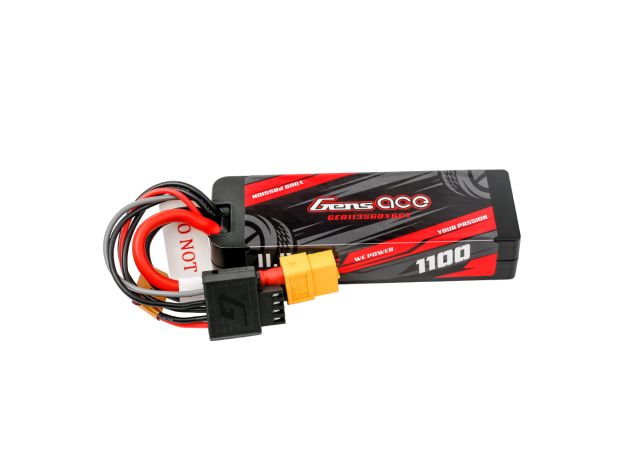 Gens ace 1100mAh 3S 60C 11.1V LiPo Batarya | Sert Kasalı | XT60 Konnektör | Car Classic