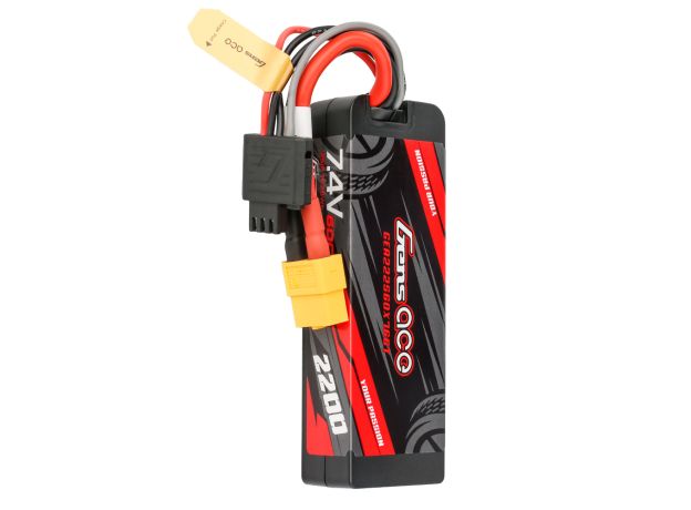 Gens ace 2200mAh 2S 60C 7.4V LiPo Batarya | Sert Kasalı | XT60 Konnektör | Car Classic