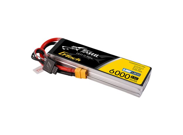 Tattu 6000mAh 3S 15C 11.4V(HV) LiPo Batarya | XT60 Konnektör | FPV Classic