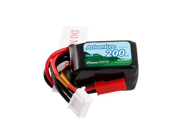 Gens ace 200mAh 3S 30C 11.1V LiPo Batarya | JST Konnektör | Adventure (Non-G-Tech)