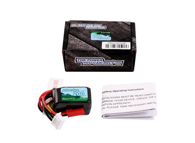 Gens ace 200mAh 3S 30C 11.1V LiPo Batarya | JST Konnektör | Adventure (Non-G-Tech)