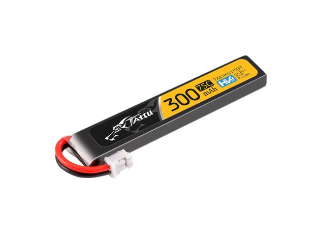 Tattu 300mAh 1S 75C 3.8V(HV) LiPo Batarya | JST-PHR Konnektör | FPV Classic