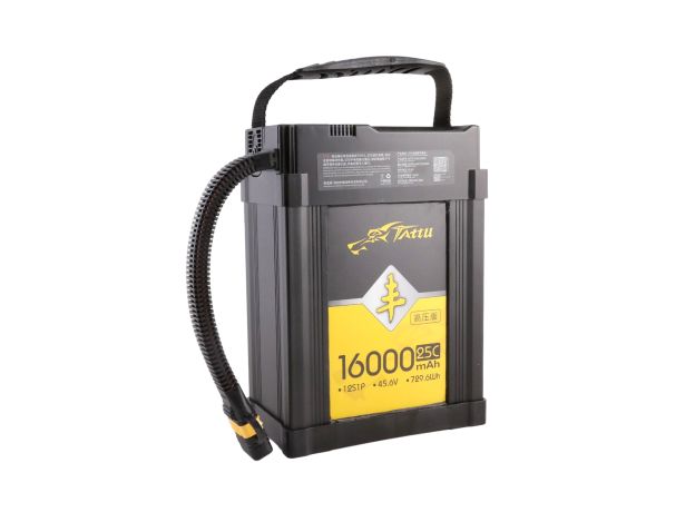 Tattu 16000mAh 12S 25C 45.6V(HV) Smart LiPo Batarya | AS150U-F Konnektör | AGRI
