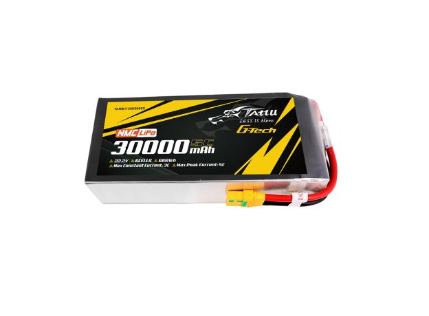 Tattu 30000mAh 6S 5C 22.2V LiPo Batarya | XT90-S Konnektör | Semi-solid