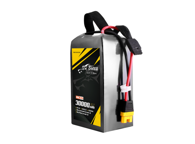 Tattu 30000mAh 12S 5C 44.4V LiPo Batarya | AS150U-F Konnektör | Semi-solid