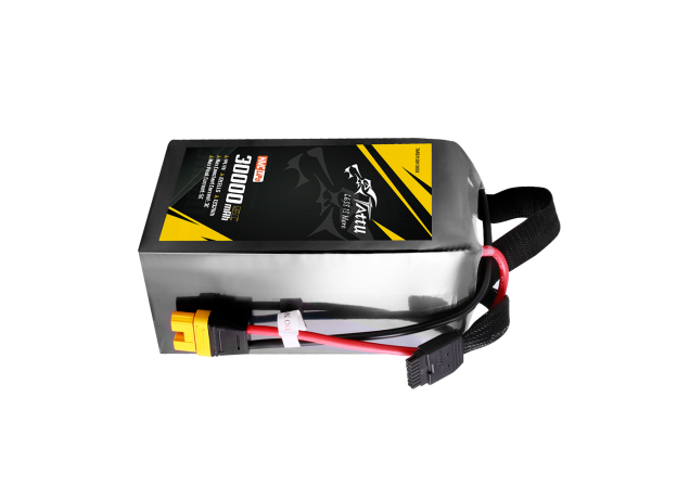 Tattu 30000mAh 12S 5C 44.4V LiPo Batarya | AS150U-F Konnektör | Semi-solid