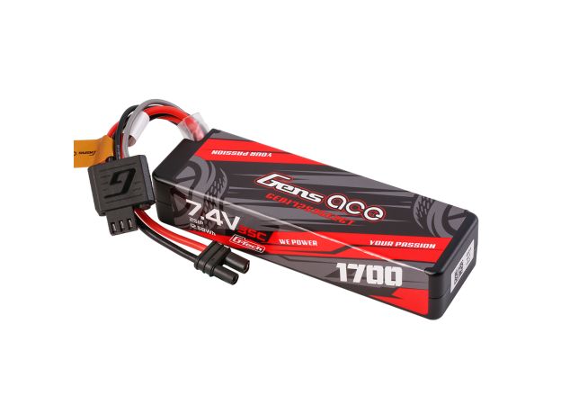 Gens ace 1700mAh 2S 35C 7.4V LiPo Batarya | Sert Kasalı | IEC2 Konnektör | Car Classic