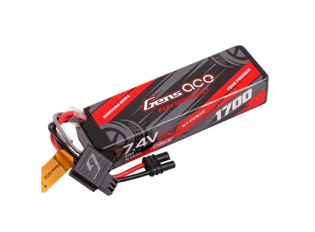 Gens ace 1700mAh 2S 35C 7.4V LiPo Batarya | Sert Kasalı | IEC2 Konnektör | Car Classic