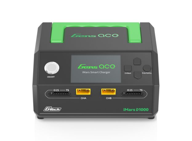 Gens ace iMars D1000 Akıllı Şarj Cihazı | AC 1000W | 25A | 1-7S | 2 Kanallı