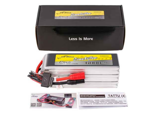Tattu 6000mAh 6S 150C 22.2V LiPo Batarya | AS150 Konnektör | UAV Classic (Cinelifter)