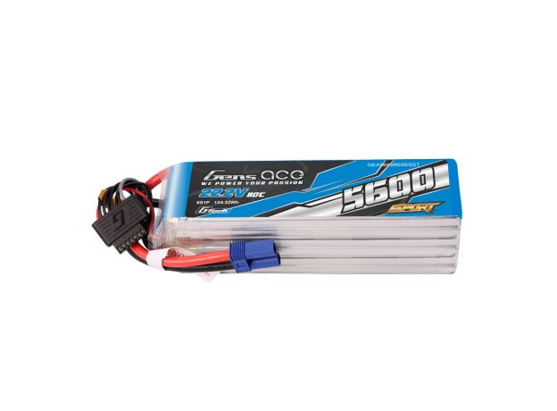 Gens ace 5600mAh 6S 80C 22.2V LiPo Batarya | EC5 Konnektör | Sport