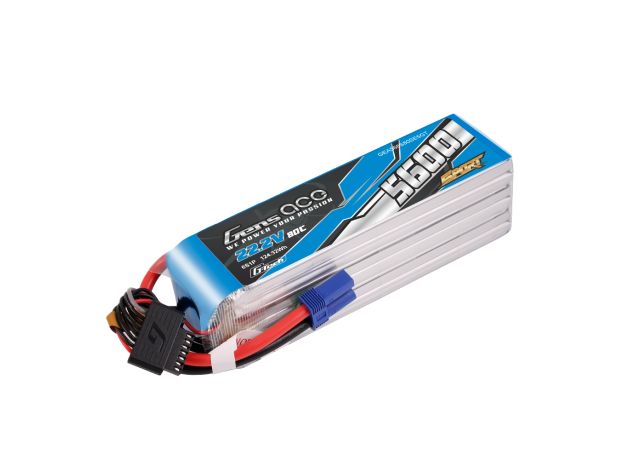 Gens ace 5600mAh 6S 80C 22.2V LiPo Batarya | EC5 Konnektör | Sport