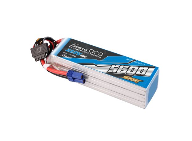 Gens ace 5600mAh 6S 80C 22.2V LiPo Batarya | EC5 Konnektör | Sport