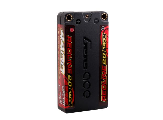 Gens ace 4400mAh 2S 140C 7.6V(HV) Shorty LiPo Batarya | 5.0mm bullet | Kırmızıline 2.0