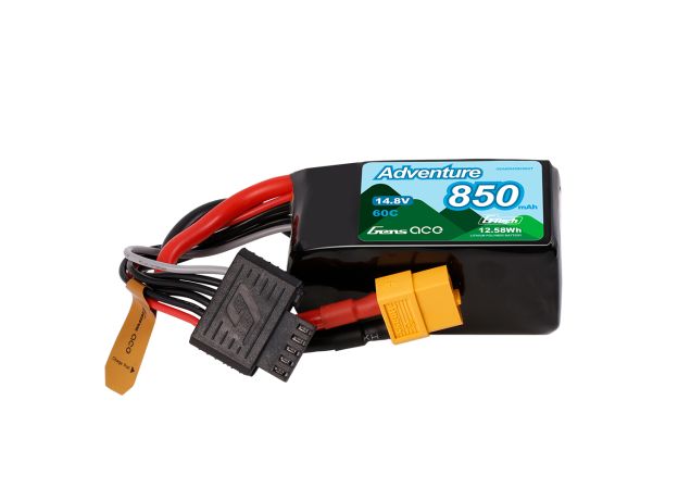 Gens ace 850mAh 4S 60C 14.8V LiPo Batarya | XT60 Konnektör | Adventure (Non-G-Tech)