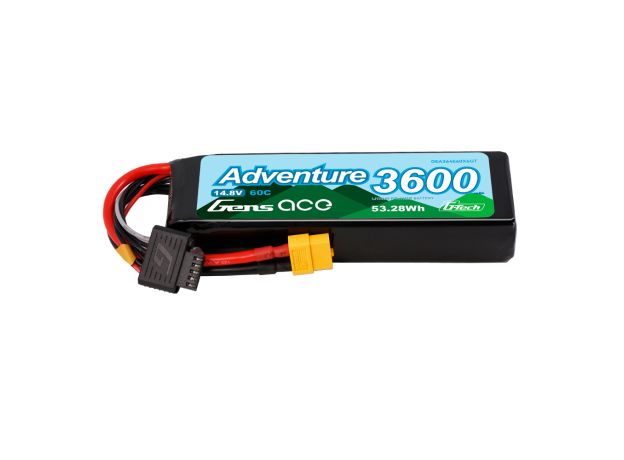 Gens ace 3600mAh 4S 60C 14.8V LiPo Batarya | XT60 Konnektör | Adventure