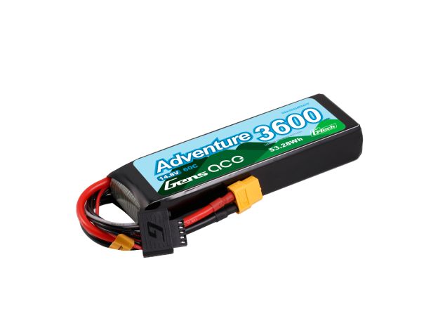 Gens ace 3600mAh 4S 60C 14.8V LiPo Batarya | XT60 Konnektör | Adventure