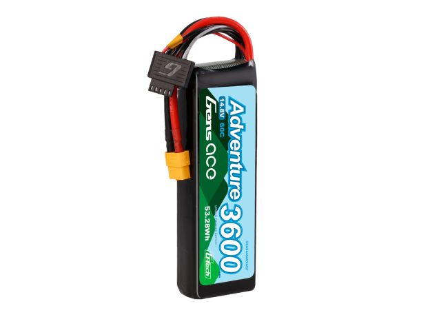 Gens ace 3600mAh 4S 60C 14.8V LiPo Batarya | XT60 Konnektör | Adventure