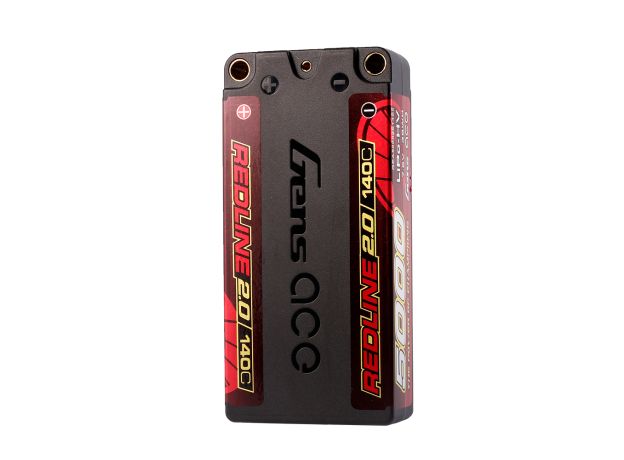 Gens ace 5000mAh 2S 140C 7.6V(HV) Shorty LiPo Batarya | 5.0mm bullet | Kırmızıline 2.0