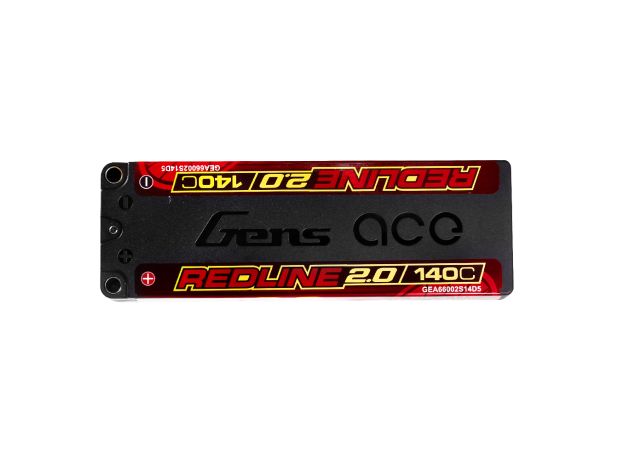Gens ace 6600mAh 2S 140C 7.6V(HV) LiPo Batarya | 5.0mm bullet | Kırmızıline 2.0