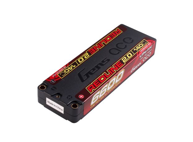 Gens ace 6600mAh 2S 140C 7.6V(HV) LiPo Batarya | 5.0mm bullet | Kırmızıline 2.0