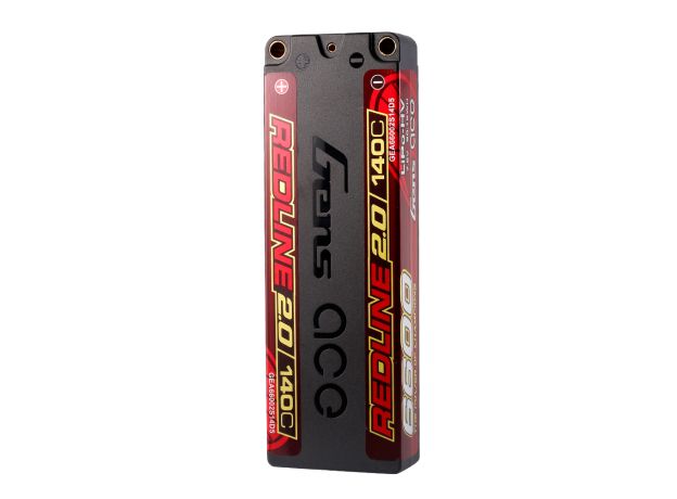 Gens ace 6600mAh 2S 140C 7.6V(HV) LiPo Batarya | 5.0mm bullet | Kırmızıline 2.0
