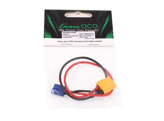 Gens ace XT60 Dişi to EC2 charging Kablo