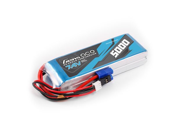 Gens ace 5000mAh 2S 7.4V LiPo Batarya | EC3 or JR Konnektör | TX&RX