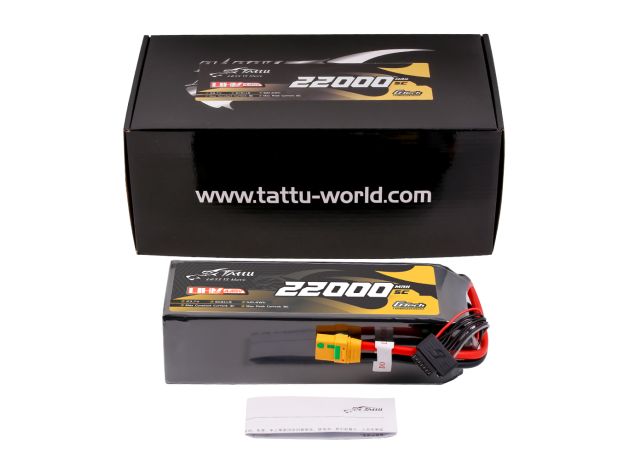 Tattu 22000mAh 6S 5C 23.7V(UHV) LiPo Batarya | XT90S-F Konnektör | UAV Classic