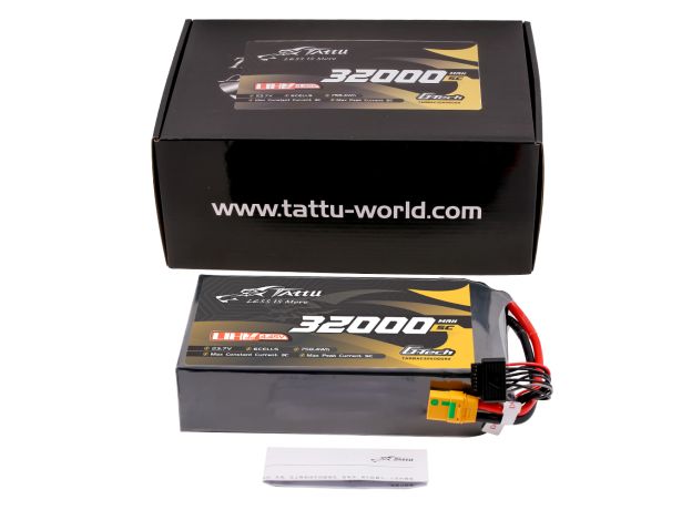 Tattu 32000mAh 6S 5C 23.7V(UHV) LiPo Batarya | XT90S-F Konnektör | UAV Classic