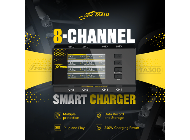 Tattu TA300 8 Channels Akıllı Şarj Cihazı ile G-Tech