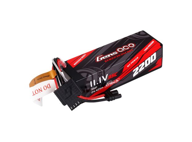 Gens ace 2200mAh 3S 35C 11.1V LiPo Batarya | Sert Kasalı | IEC2 Konnektör | Car Classic