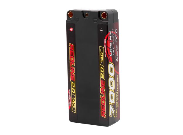 Gens ace 7000mAh 2S 140C 7.6V(HV) Mid-size LiPo Batarya | 5.0mm bullet | Kırmızıline 2.0