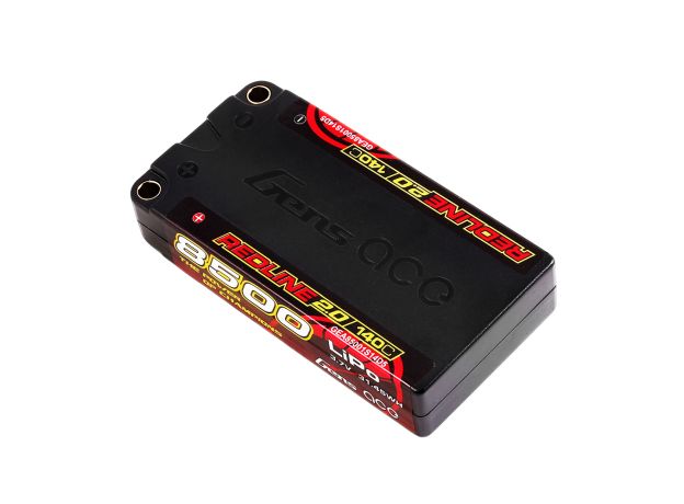 Gens ace 8500mAh 1S 140C 3.7V Shorty LiPo Batarya | 5.0mm bullet | Kırmızıline 2.0