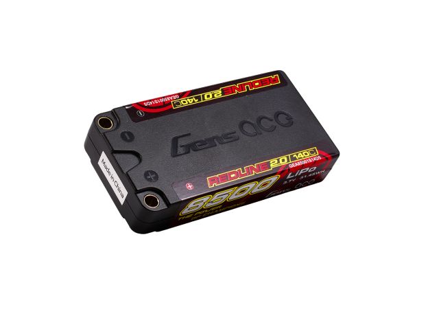 Gens ace 8500mAh 1S 140C 3.7V Shorty LiPo Batarya | 5.0mm bullet | Kırmızıline 2.0