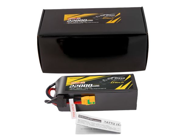 Tattu 22000mAh 6S 10C 22.2V LiPo Batarya | XT90S-F Konnektör | Semi-solid