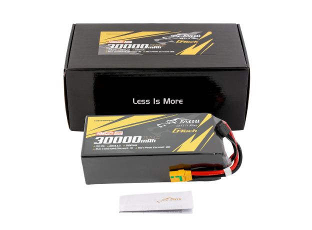 Tattu 30000mAh 6S 10C 22.2V LiPo Batarya | XT90S-F Konnektör | Semi-solid