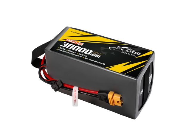Tattu 30000mAh 12S 10C 44.4V LiPo Batarya | AS150U Konnektör | Semi-solid