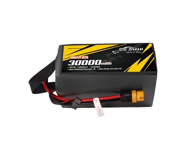 Tattu 30000mAh 12S 10C 44.4V LiPo Batarya | AS150U Konnektör | Semi-solid