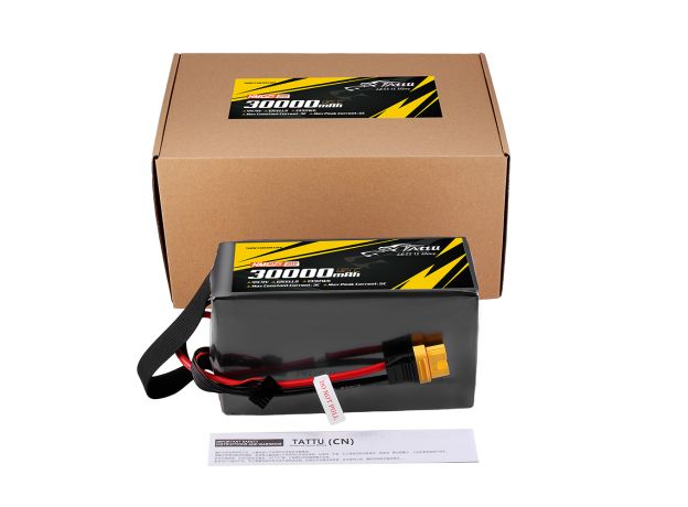 Tattu 30000mAh 12S 10C 44.4V LiPo Batarya | AS150U Konnektör | Semi-solid