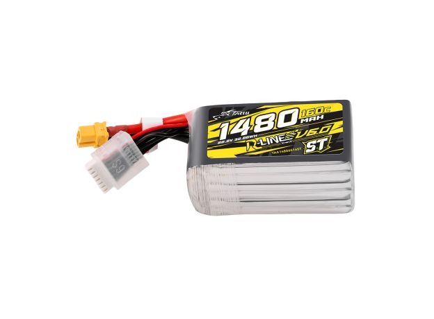 Tattu 1480mAh 6S 160C 22.2V ST LiPo Batarya | XT60 Konnektör | R-Line 6.0
