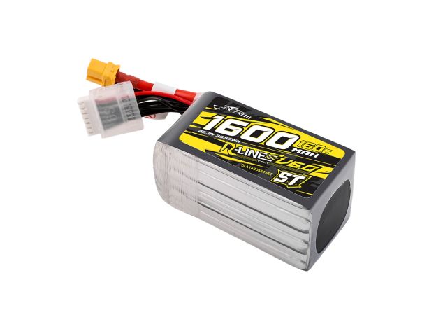 Tattu 1600mAh 6S 160C 22.2V ST LiPo Batarya | XT60 Konnektör | R-Line 6.0