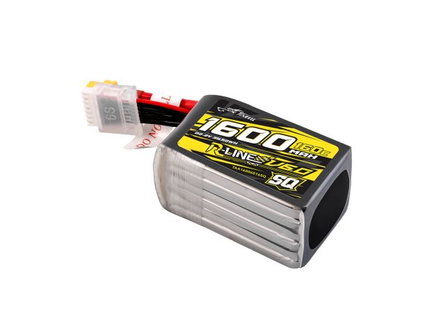 Tattu 1600mAh 6S 160C 22.2V SQ LiPo Batarya | XT60 Konnektör | R-Line 6.0