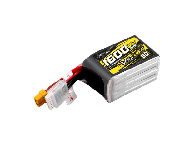 Tattu 1600mAh 6S 160C 22.2V SQ LiPo Batarya | XT60 Konnektör | R-Line 6.0