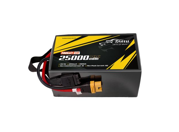 Tattu 25000mAh 12S 10C 44.4V LiPo Batarya | AS150U-F Konnektör | Semi-solid