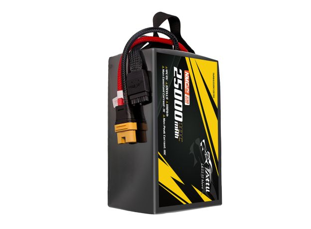 Tattu 25000mAh 12S 10C 44.4V LiPo Batarya | AS150U-F Konnektör | Semi-solid