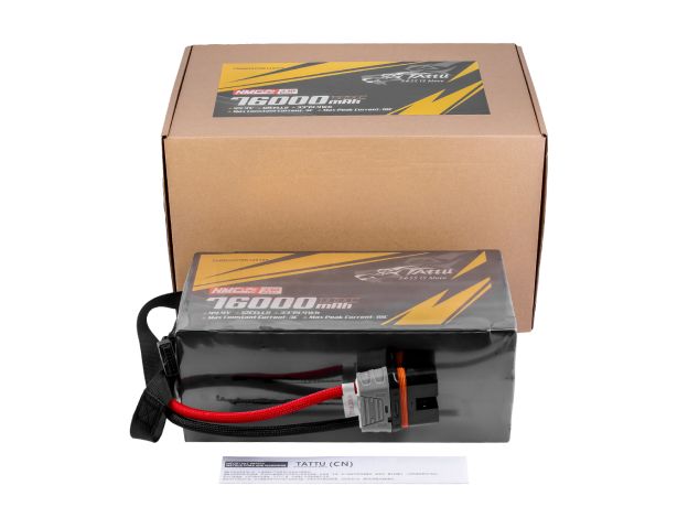 Tattu 76000mAh 12S 10C 44.4V LiPo Batarya | QS12-S Konnektör | Semi-solid